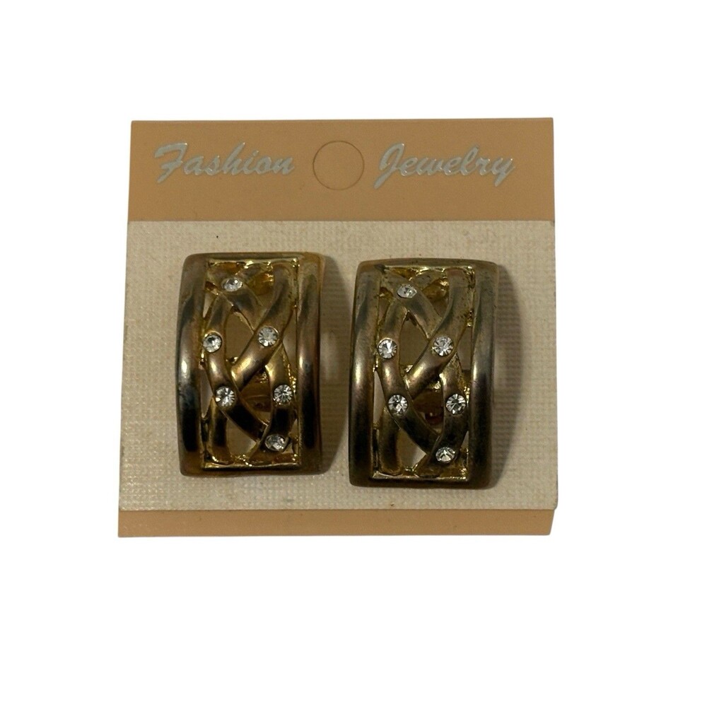 Fashion Jewelry Earrings With Rhinestones NWT clip ons